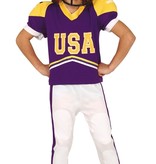 American Football Kostuum Kind Paars