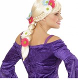 Rapunzel pruik met bloemen