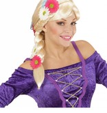Rapunzel pruik met bloemen