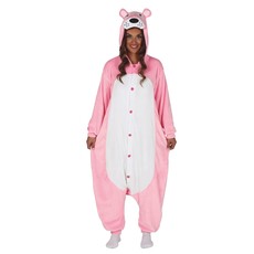 Roze Katten Onesie Volwassen