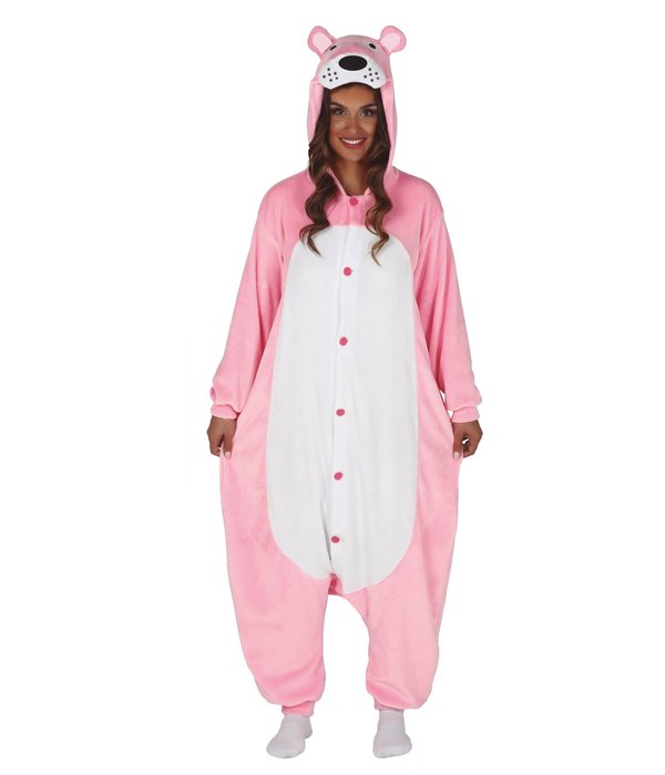 Roze katten Onesie Volwassen
