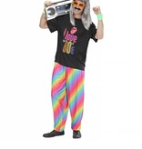 Baggy broek 80's regenboog