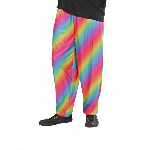 Baggy broek 80's regenboog