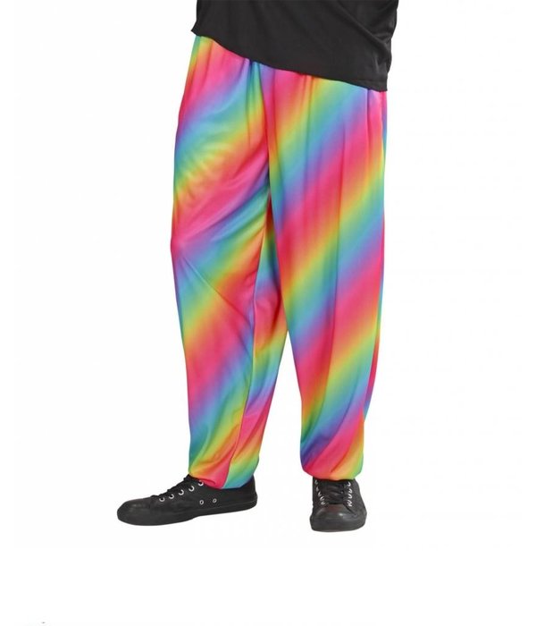 Baggy broek 80's regenboog