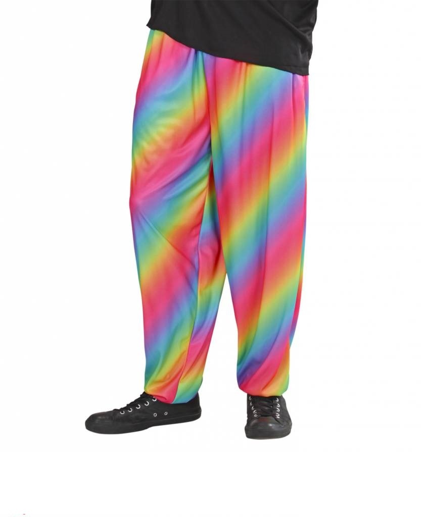 Baggy broek 80&apos;s regenboog afbeelding