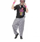 Baggy broek 80's zebra