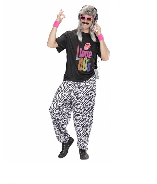 Baggy broek 80's zebra