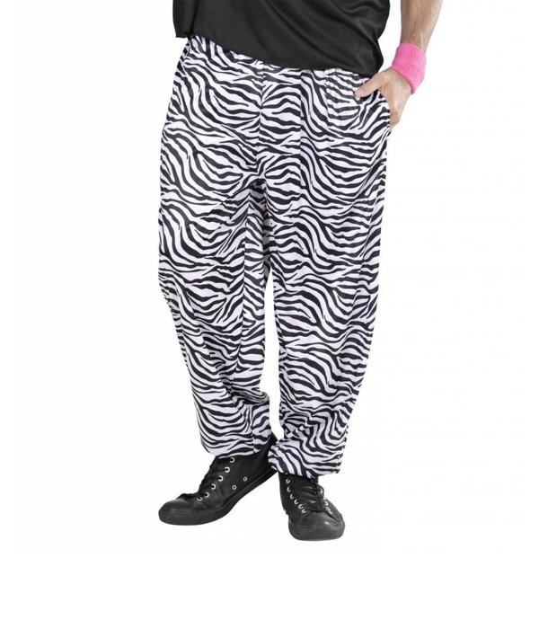 Baggy broek 80's zebra