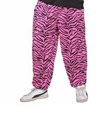Baggy Broek 80's zebra roze