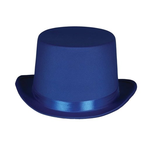 Blauwe hoge hoed