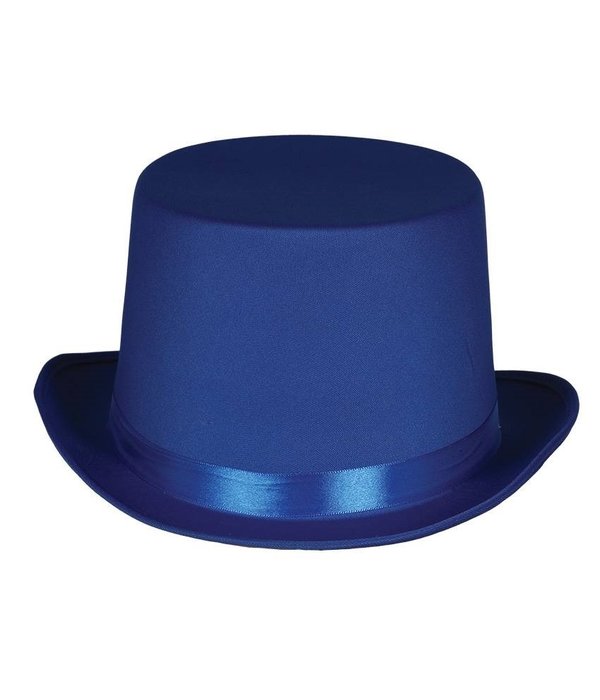 Blauwe hoge hoed