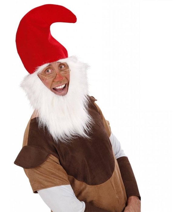 Kaboutermuts met baard en wenkbrauwen kind