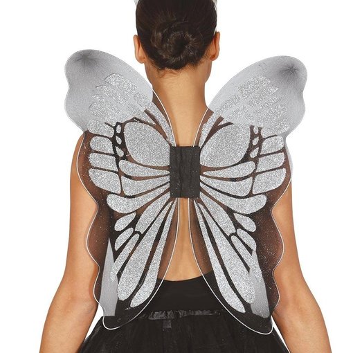 Zilveren Vlinder Vleugels 46x54 cm
