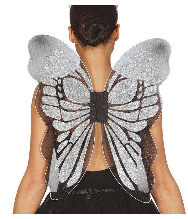 Zilveren Vlinder Vleugels 46x54 cm