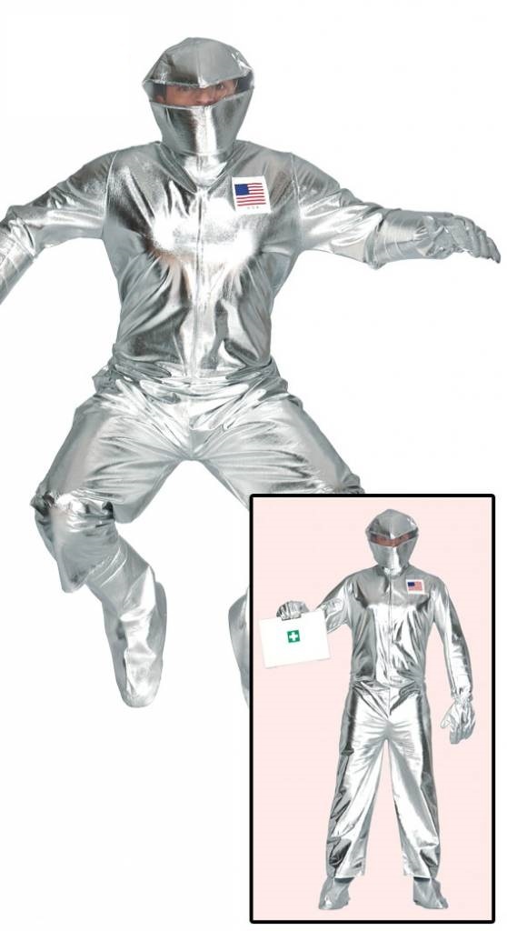 Amerikaanse Astronaut kostuum zilver afbeelding