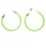 Oorbellen neon groen
