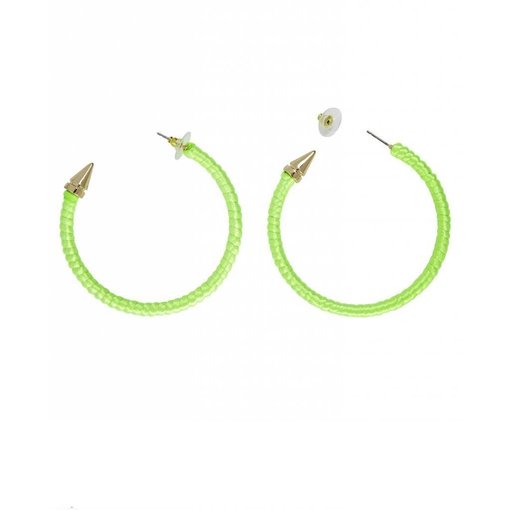 Oorbellen neon groen