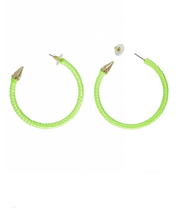 Oorbellen neon groen