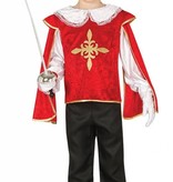 Kinderkostuum Musketier rood