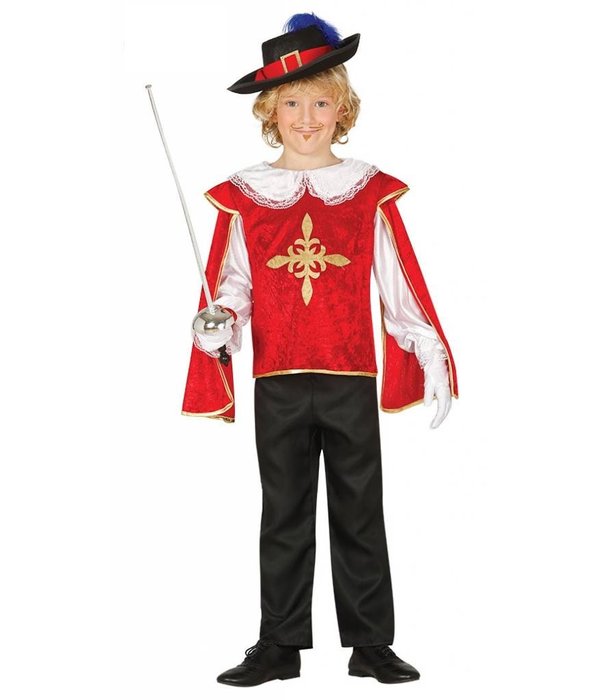 Kinderkostuum Musketier rood