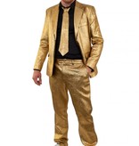 Gouden kostuum metallic 3-delig