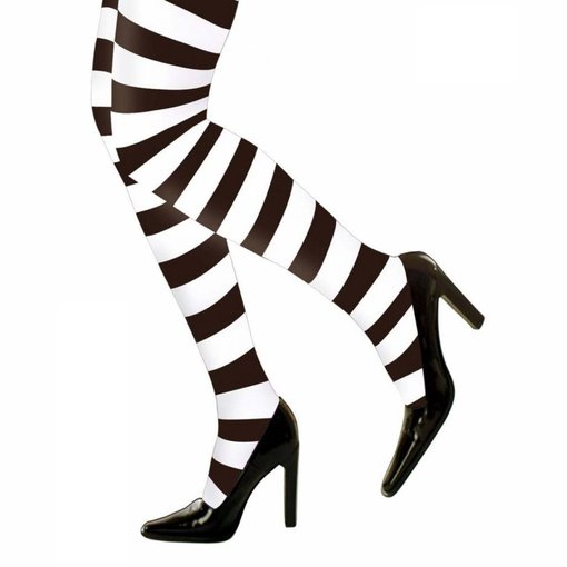 Panty Zwart/Wit Gestreept