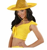 Sombrero geel 48cm