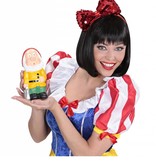 Hoofdband met paillettenstrik rood