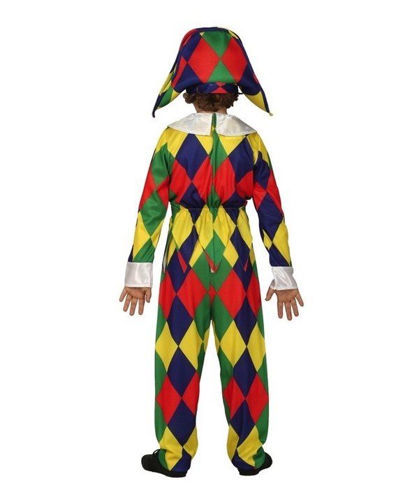 Kleurrijk Harlekijn kostuum jongen