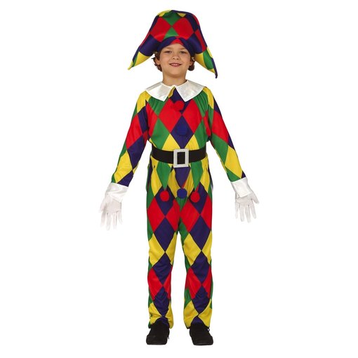 Kleurrijk Harlekijn kostuum jongen