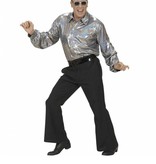 Holografische blouse zilver