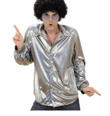 Holografische blouse zilver