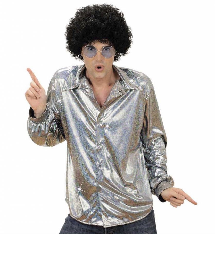 Holografische blouse zilver afbeelding