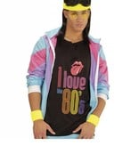 80's zweetband set geel