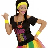 80's zweetband set geel