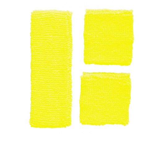 80's zweetband set geel