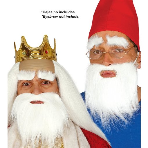 Baard Kabouter Kort Wit