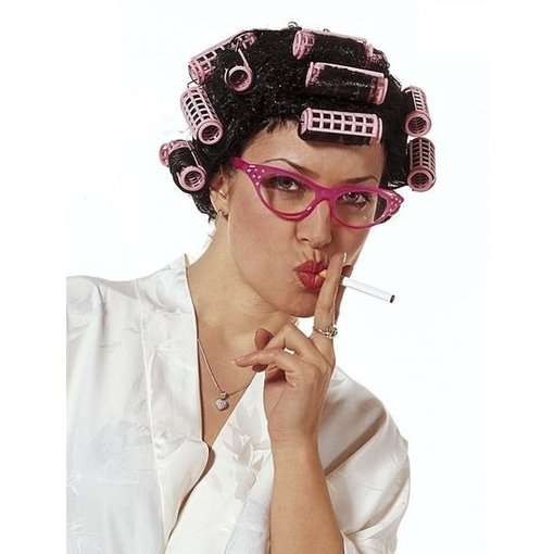 Pruik zwart krulspelden Rinoa