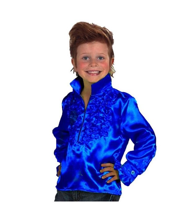 Disco shirt kind blauw