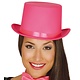 Hoge hoed satijn roze