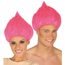 Trol pruik Roze