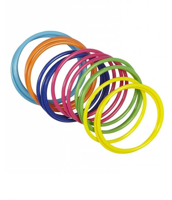 Armband 18 ringen neon multikleuren