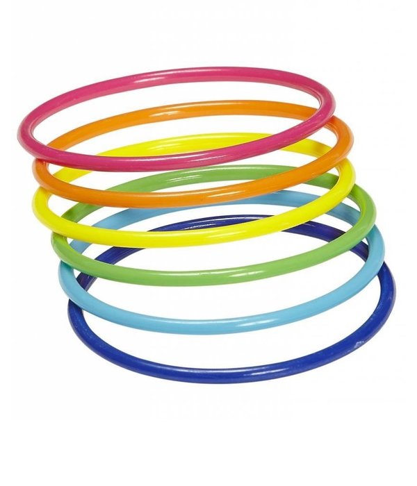 Armband 18 ringen neon multikleuren