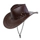 Cowboyhoed lederlook met decoratie bruin