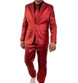 Rode kostuum metallic 3-delig