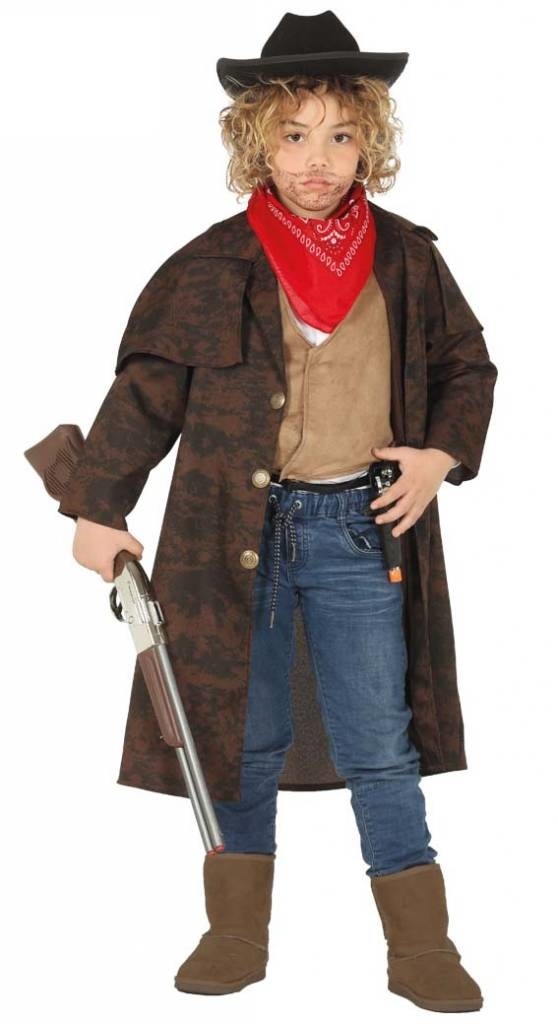 Cowboy jas kind bruin afbeelding