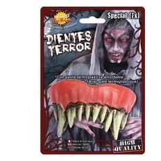 Monster tanden Halloween met kleefpasta