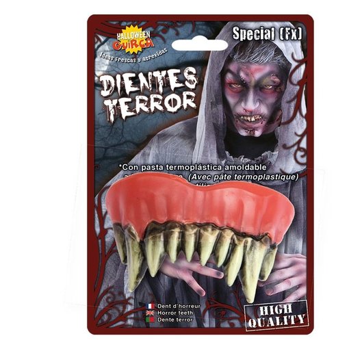 Monster tanden Halloween met kleefpasta