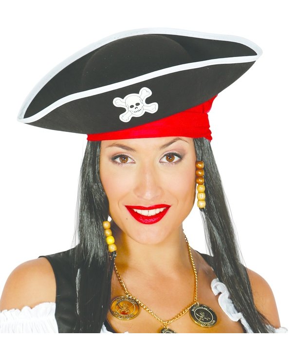 Piraat Hoed Vilt Doodskop Volwassen