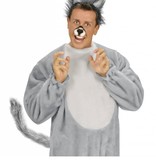 Staart wolf pluche grijs